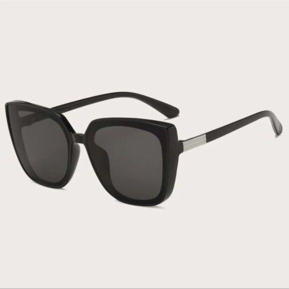 Black Oversized Sunglasses Square Retro Style New with Case main image 5